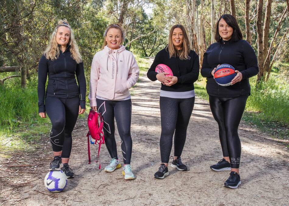 Lucy Brennan, Emma Maree Donald, Kellie Britt and Kate Weadon are the new Active Women and Girls Program Ambassadors. Picture: City of Ballarat 