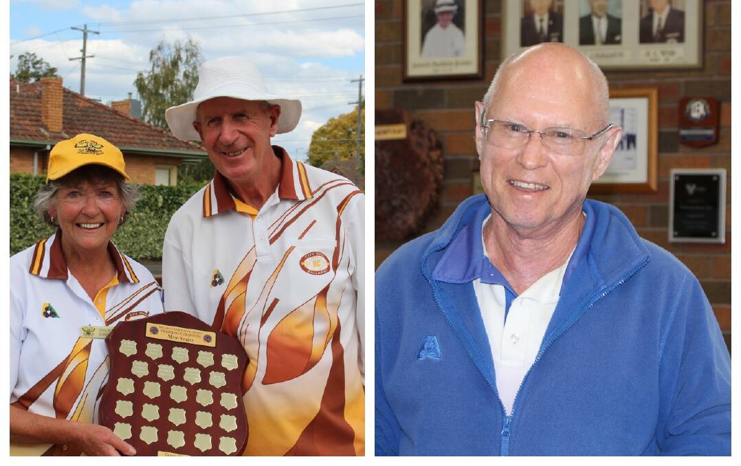 Sandy Grano, Wayne Roberts and John Garvin all took out wins over the weekend in the champion of champions and men's over 60 competitions. Pictures: Ballarat Bowls