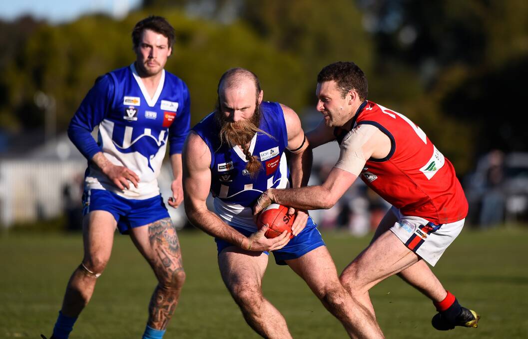 Waubra and Skipton were locked in a tight, contested battle at the weekend. Picture: Adam Trafford