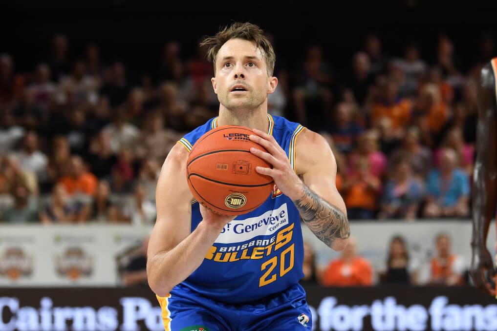 Nathan Sobey, pictured playing for the Brisbane Bullets in the NBL last season, helped Ipswich Force win the NBL1 North title. Picture by Getty Images