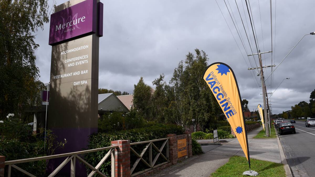 Vaccine Blitz: Mercure centre , the hub for Ballarat's vaccine rollout.