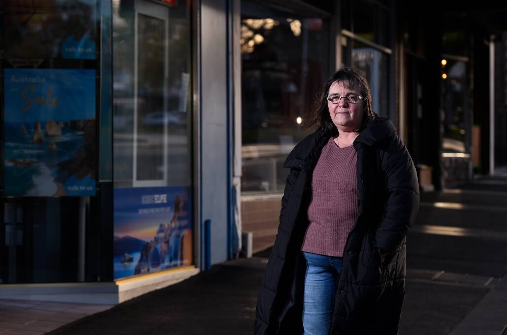HARDSHIP: Carol Tilley works at Travelex on Sturt Street and has been impacted by the Victorian coronavirus lockdown. Picture: Adam Trafford