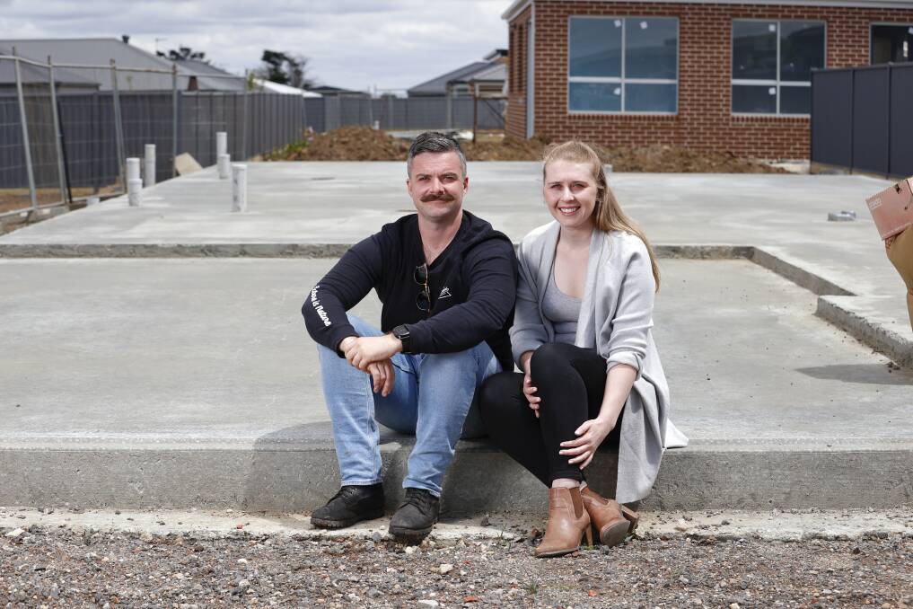 BUILDING A HOME: Nicole Sobey and her partner purchased a 350 square metre block in Smythes Creek in 2020. Picture: Luke Hemer