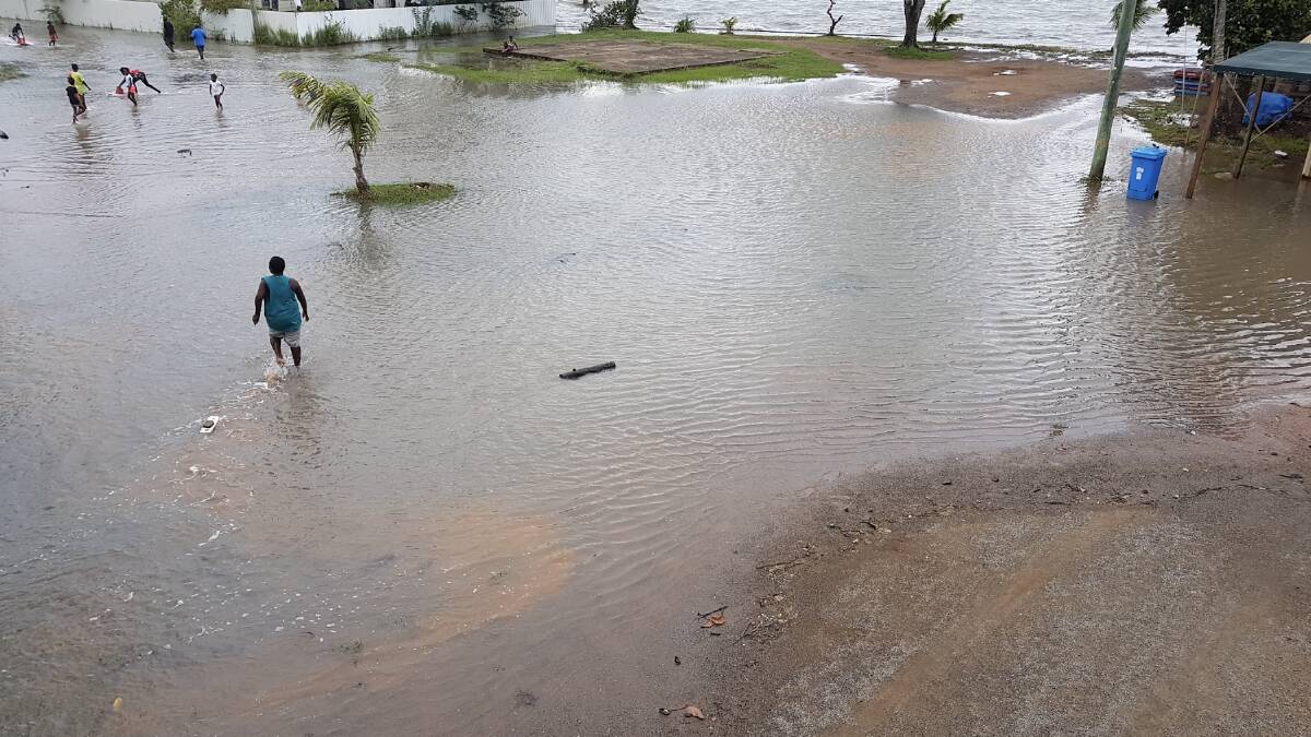 Inundation on Boigu Island in the Torres Strait. Picture 350 Australia