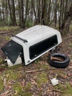 HARD WASTE HELL: Many areas of Ballarat, including native parklands, are affected by illegally dumped waste. Picture: Supplied