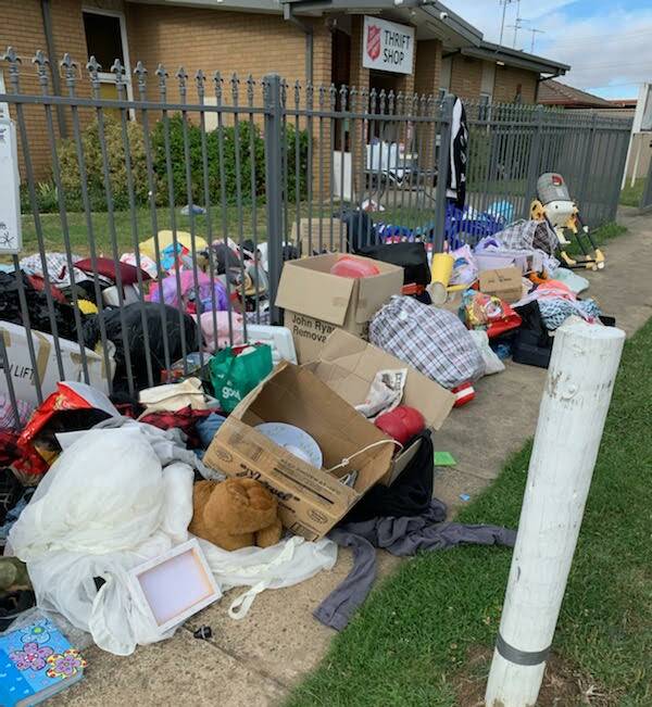 DISGRACEFUL DUMPING: Staff members at the Salvation Army Thrift Shop in Norman Street, Wendouree, are issuing a plea for decency.
