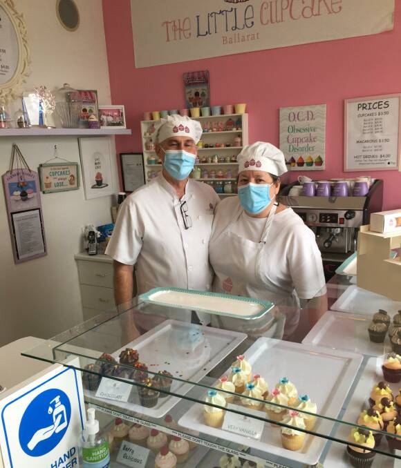 EMBRACING CHANGE: While difficulties have been encountered, Mark and Madeleine Witham persevere, treating customers with sweet treats.