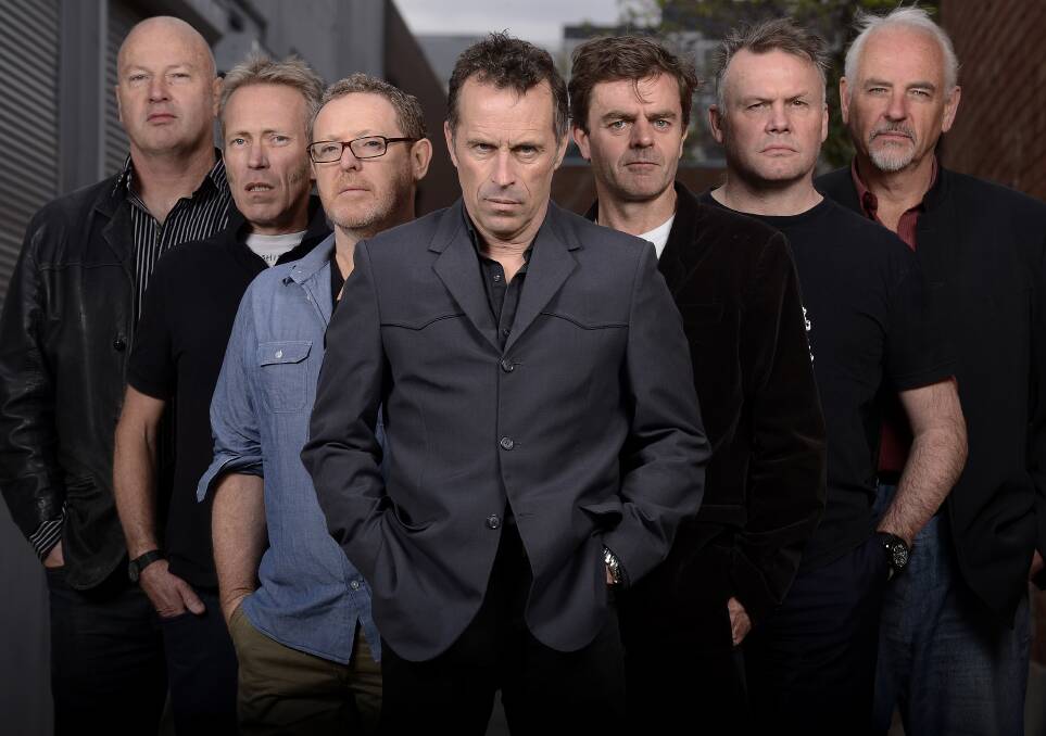BACK IN BUSINESS AND COMING TO BALLARAT: Mark Seymour, pictured with Hunters & Collectors bandmates, is set to make a huge announcement on Sunday night which will bring a sense of optimism to Ballarat. Picture: Supplied.