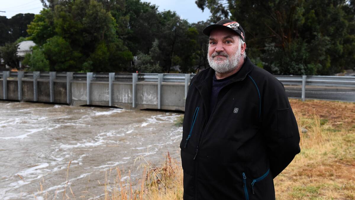 A 'PERFECT STORM': Creswick homeowner Mark Patterson is demanding action after being affected by flooding again. Picture: Adam Trafford.