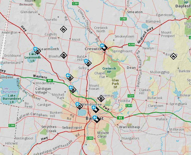 Some incidents across the city. Map: VicEmergency