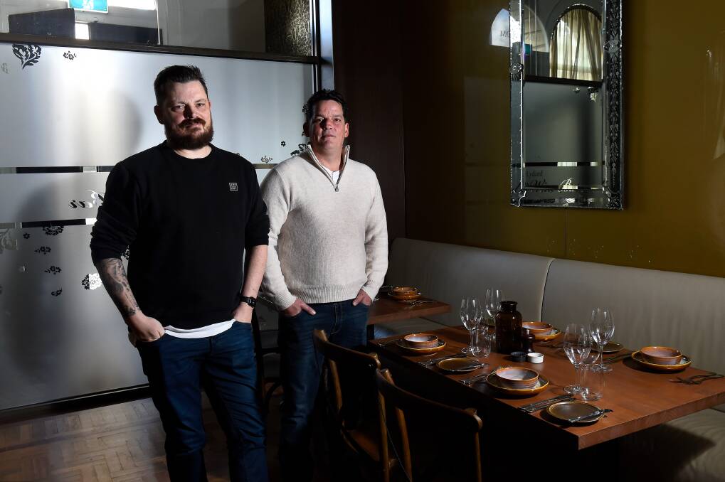 COMING SOON: Peasant restauranteur Dan Tesoriero and chef Douglas Kerr are putting together the final touches for a European-style degustation. Picture: Adam Trafford. 
