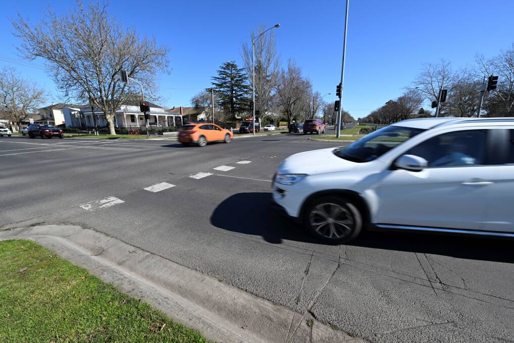 Some Ballarat drivers are confused about the rules when it comes to crossing Sturt Street at Pleasant Street. Picture by Lachlan Bence
