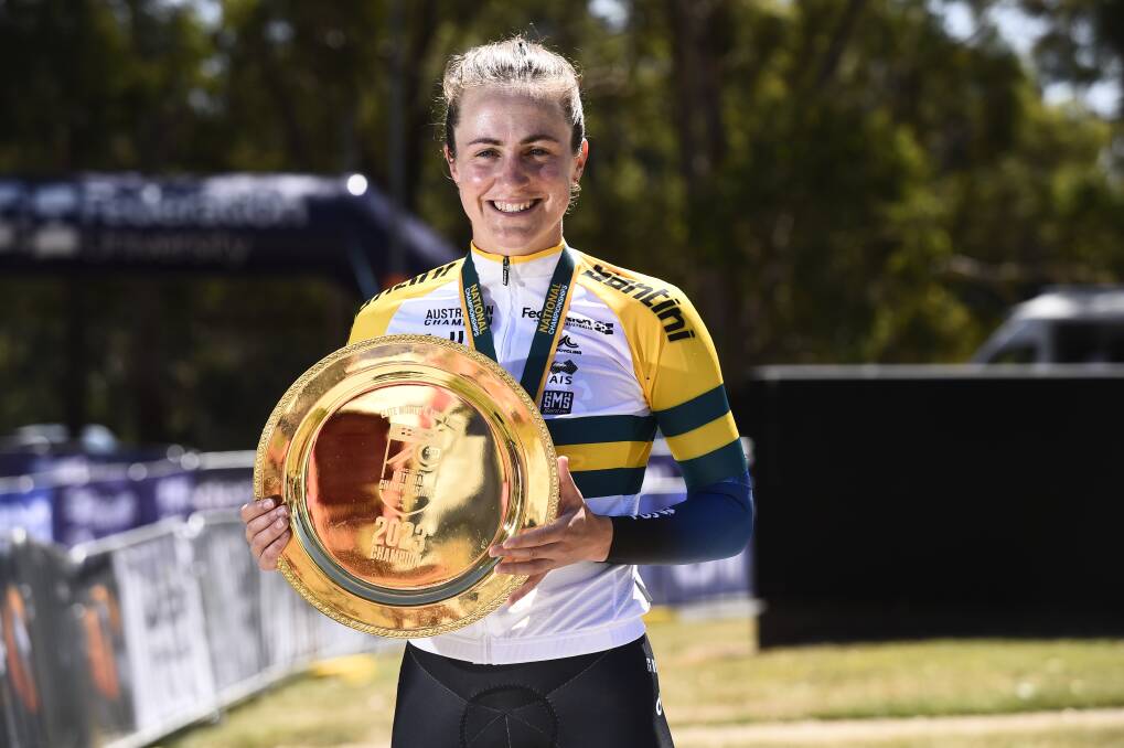 Grace Brown claimed victory in the elite women's time trial. Picture by Adam Trafford. 