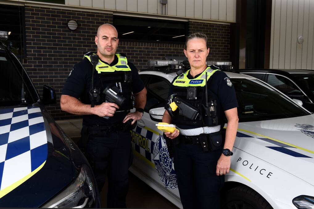 Ballarat Highway Patrol Sergeant Nathan Monteduro and First Constable Darlene Hatchett will join the State Highway Patrol, Heavy Vehicle Unit, Road Policing Drug and Alcohol Section and Public Order Response Team for Operation Amity. Picture by Adam Trafford. 