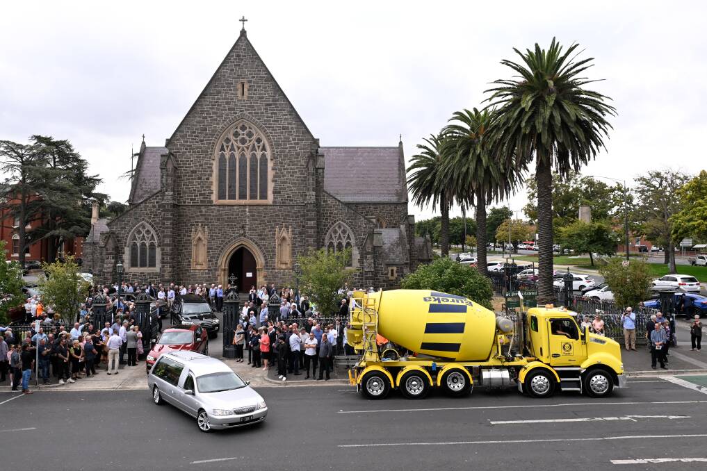 Graeme Beaston's coffin leaving St Patrick's Cathedral after his funeral on March 19, 2024. Picture by Adam Trafford