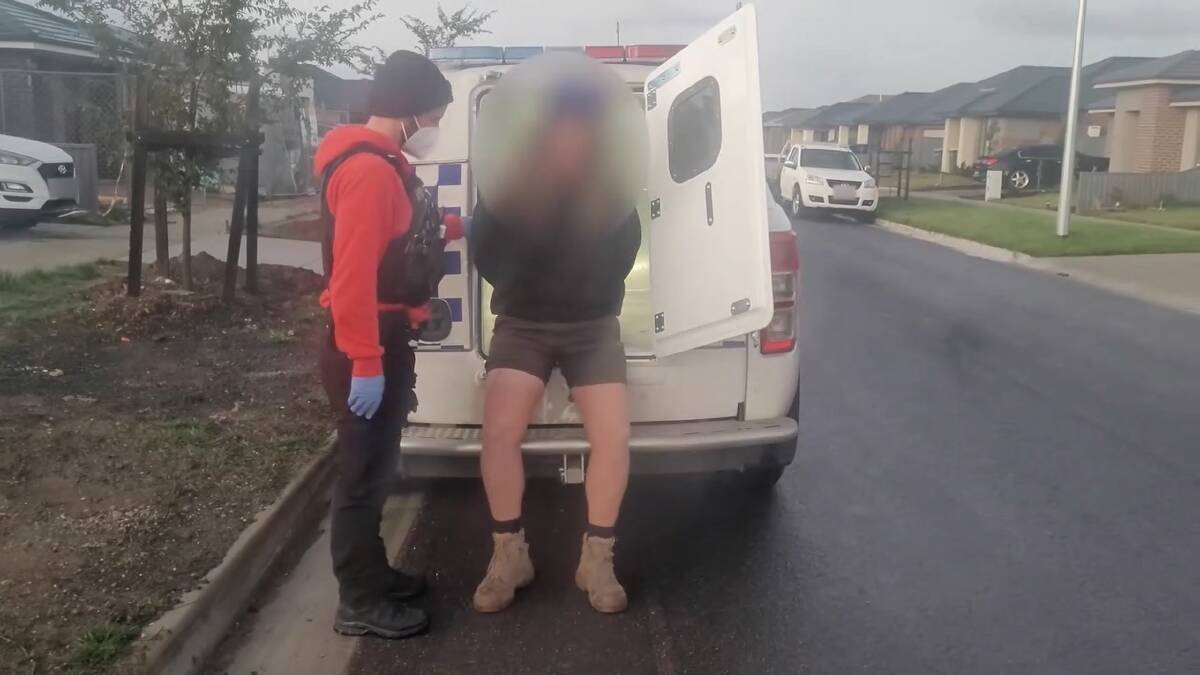 One of the men being arrested. Source: Victoria Police.