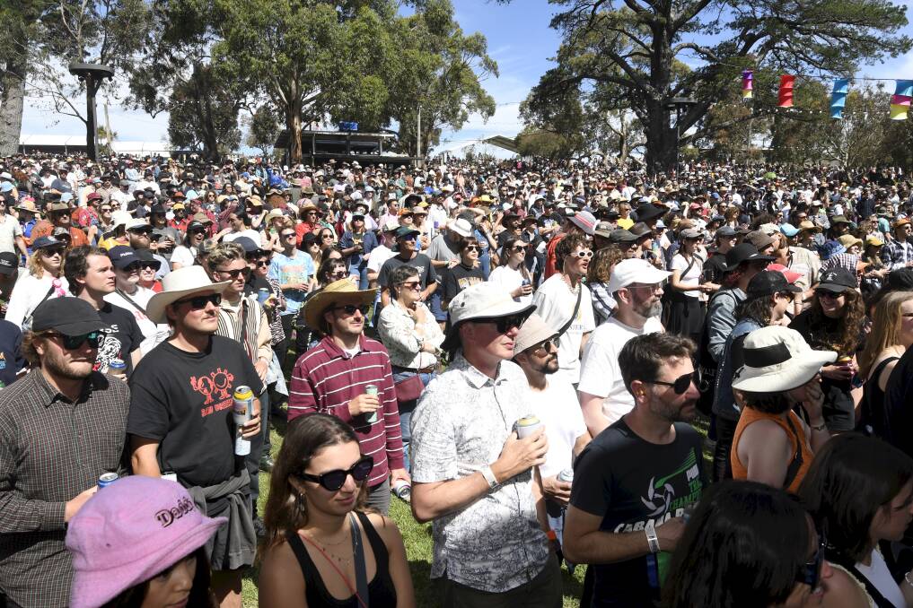 Crowds at the 2022 Meredith Music Festival. Picture file