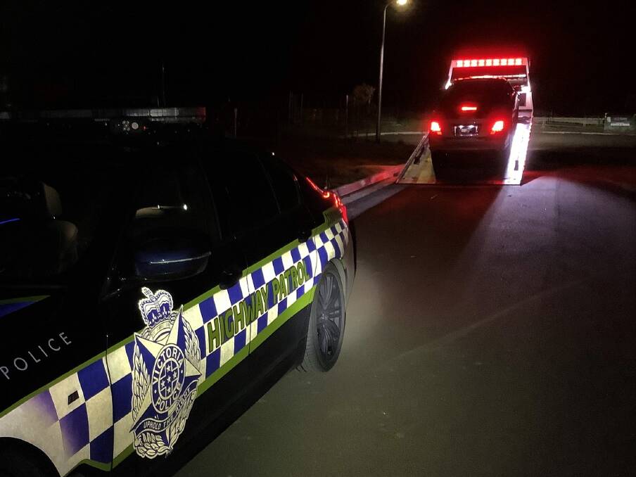 Police impounding the car on Saturday night. Photo: Eyewatch - Ballarat Police Service Area via Facebook