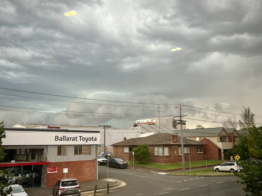 Thursday's storm, south of Ballarat. Picture: Adam Spencer.