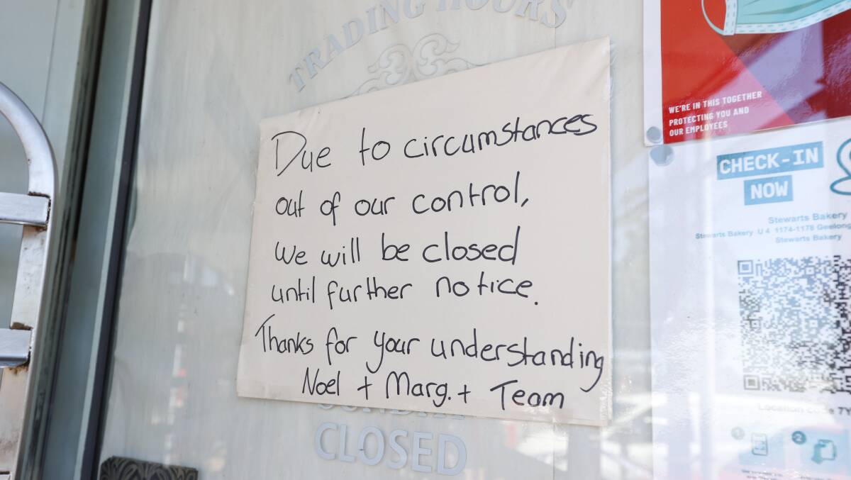 Closed for another six months: Stewart's Bakery. Photo: Luke Hemer