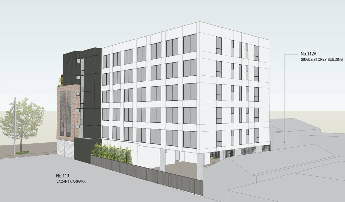 Artist impression of revised hotel proposal (south-east view)