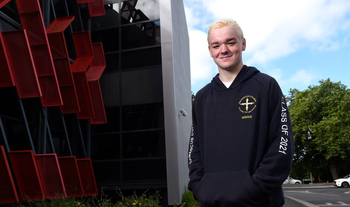 Sam Payne is one of hundreds of students who received a first-round offer from Federation University. Photo: Adam Trafford 