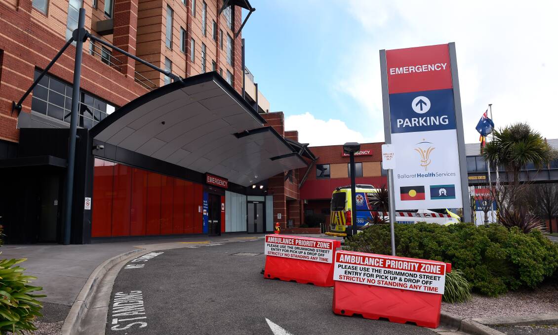 Ballarat Base Hospital, emergency department. Photo: Adam Trafford