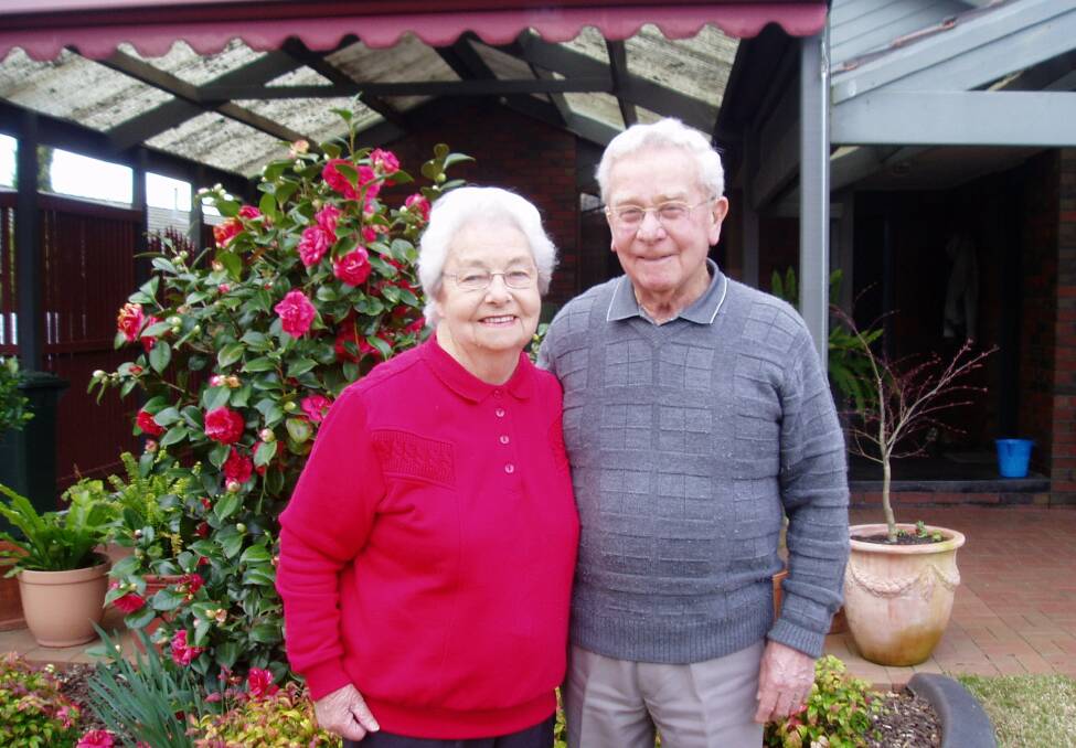 Inseparable: Joyce and Alan Cargill on their 60th wedding anniversary. Photo: supplied