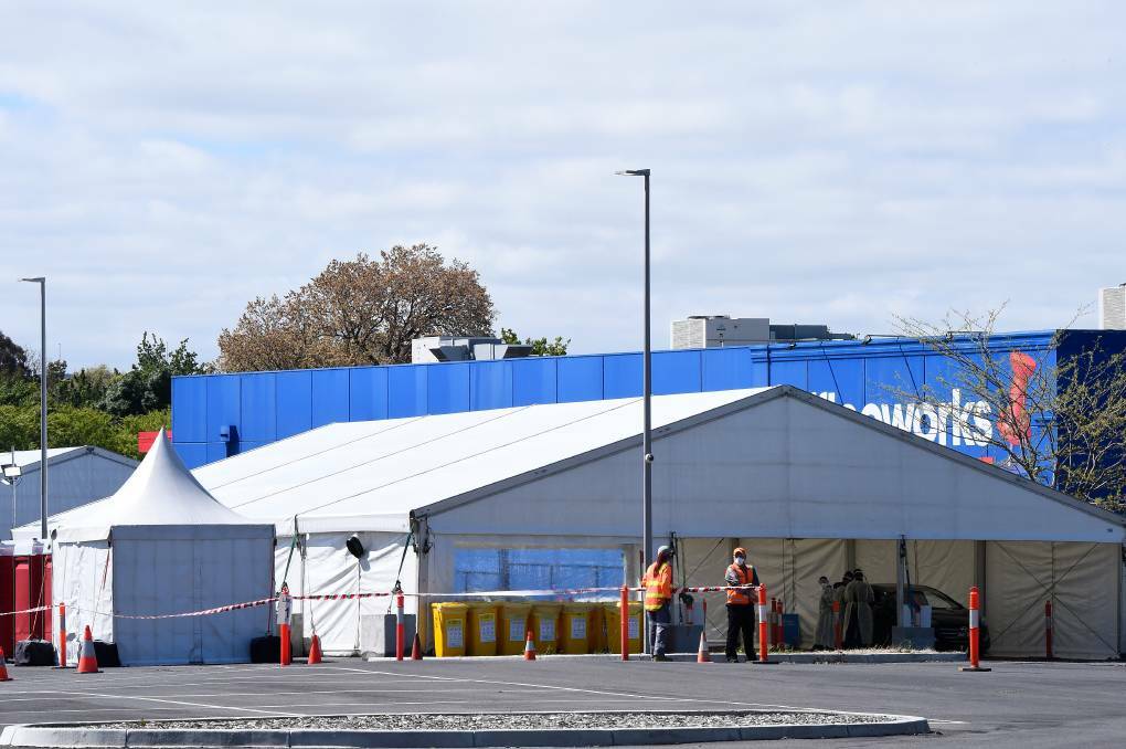 The carpark has been used as a COVID-19 testing facility since October 2021. Picture: Adam Trafford