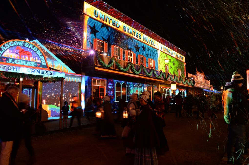 Sovereign Hill winter wonderlights in 2019. Photo: Kate Healy