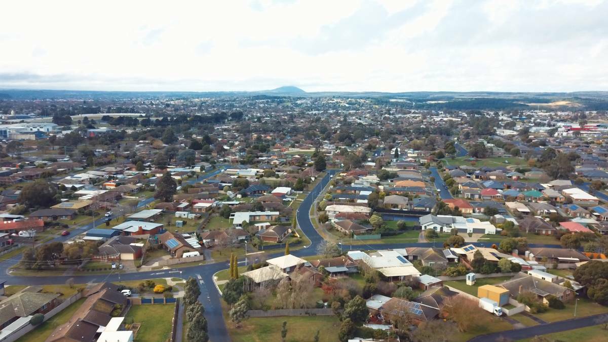 GROWING: A view of neighbourhoods in Ballarat looking to the east from Delacombe