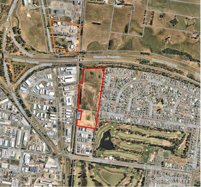 Location of proposed development (in red). Source: City of Ballarat