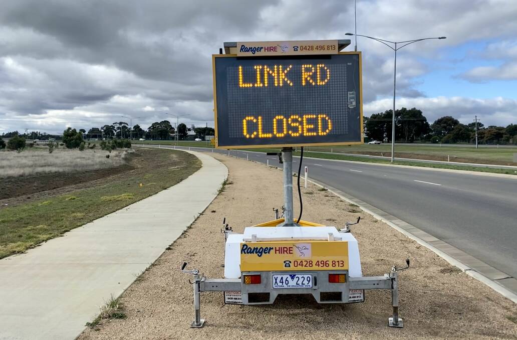 CLOSED: The Ballarat Link Road was closed for emergency works on Monday for the second time this month. 