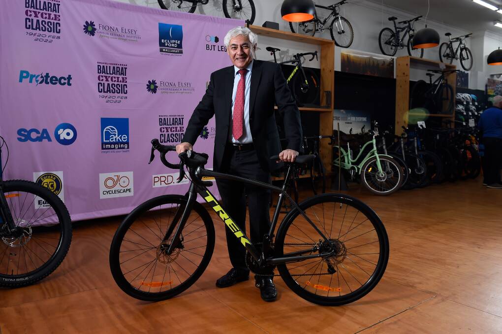 EXCITED: Fiona Elsey Cancer Research Institute director George Kannourakis is looking forward to the Ballarat Cycle Classic's bigger return in 2022. Picture: Adam Trafford.