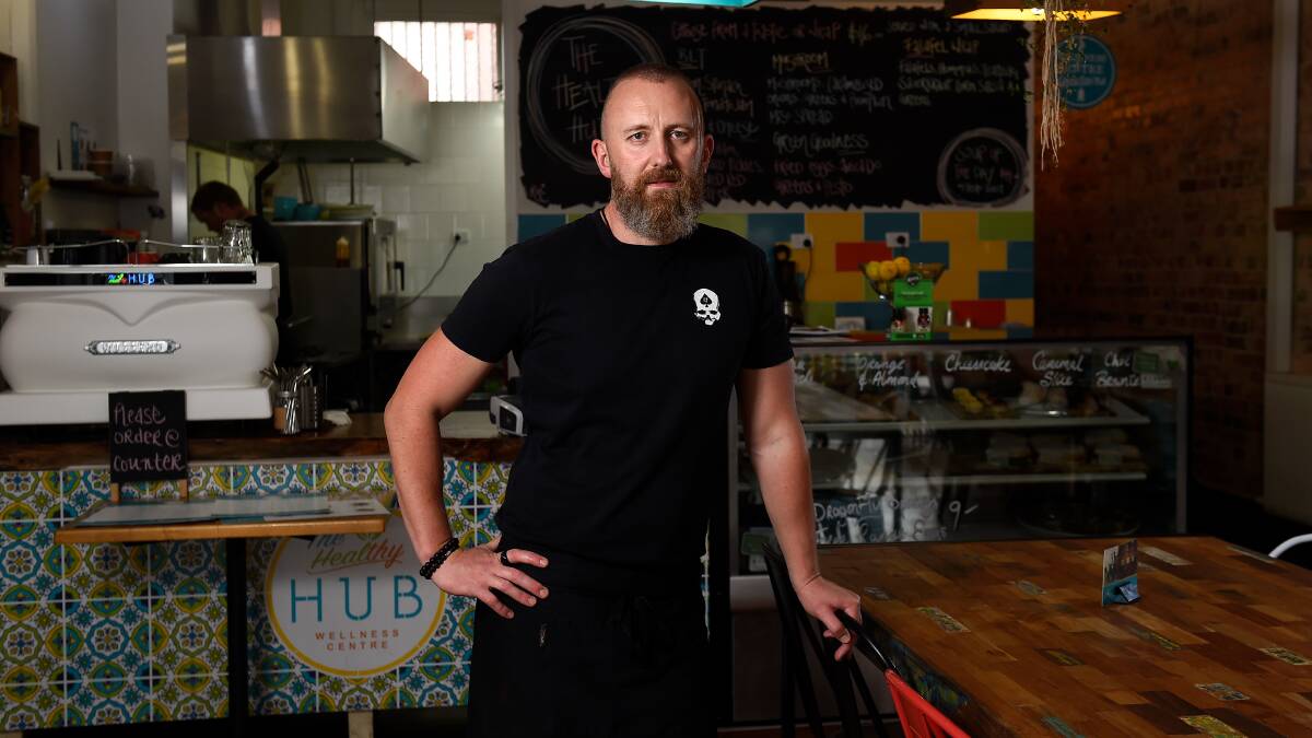 DAY-TO-DAY: The Healthy Hub Cafe owner Luke Gibson said business has been slow to return in 2022. Photo: Luke Hemer.