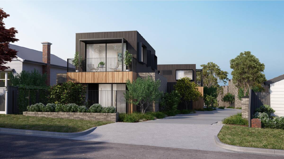 Artist's impression of one of 37 proposed dwellings at Sim Street in Black Hill. Image by Niche Planning Studio.
