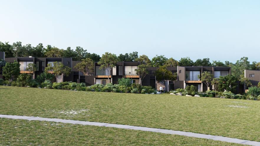Artist's impression of proposed dwellings at the Black Hill infill project site. Image by Niche Planning Studio.