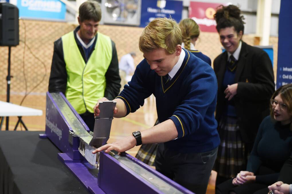 SKILLS: The challenge will see local secondary colleges compete in events such as building a catapult and wiring a simulated electricity grid. File photo: Kate Healy.