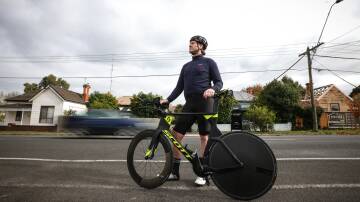 SURVIVOR: Ballarat man Luke Taylor was so badly injured in a road accident while on his bike he had to be revived three times - five years later, he's competing for the state as a paracyclist. Photo: Luke Hemer.