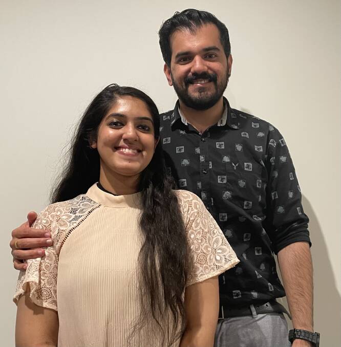 TREE CHANGE: Jay Nair alongside his wife Parvathy Devadas. Mr Nair, originally from India, moved to Ballarat from Sydney in August last year for the greater job prospects the region offered as well the city's notable Malayalee community. Picture: Malvika Hemanth
