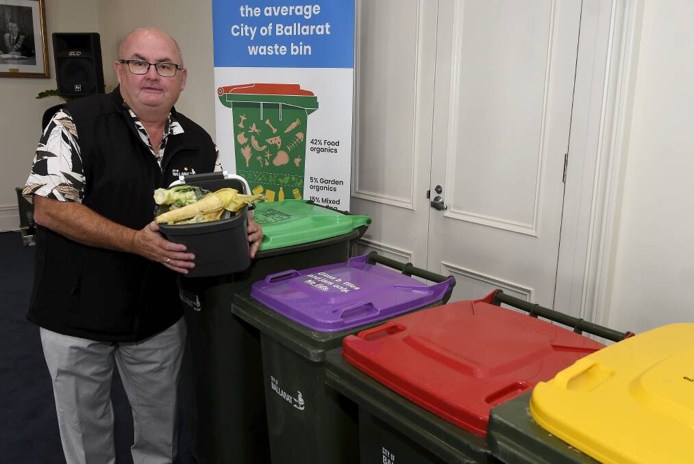 Ballarat mayor Des Hudson is encouraging the community to partake in the council's second waste survey which seeks to better understand reactions to a proposed four bin kerbside collection system. Picture by Lachlan Bence. 
