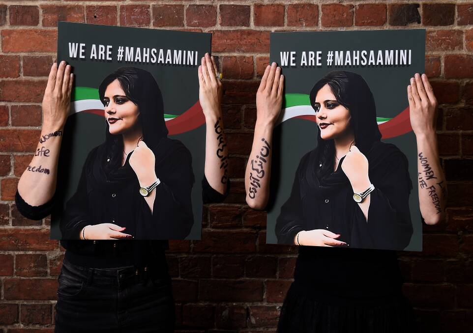Western Victorian-Iranian woman, Gelareh, is asking Ballarat to stand in solidarity with the citizens of Iran after the death of Kurdish woman, Mahsa Amini in September in Iran. Picture by Adam Trafford.
