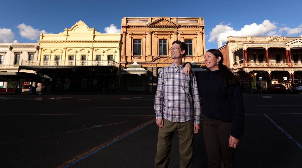 SLOWING DOWN: Ballarat Heritage Festival Hidden Lanes tour co-founders Jarrod and Emma Hall hope people will explore the city. Picture: Luke Hemer.