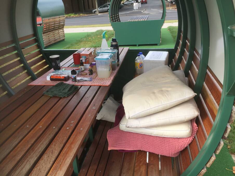 A small portion of Ballarat's homeless have used the outdoor pods as temporary shelter. Picture by Ian.