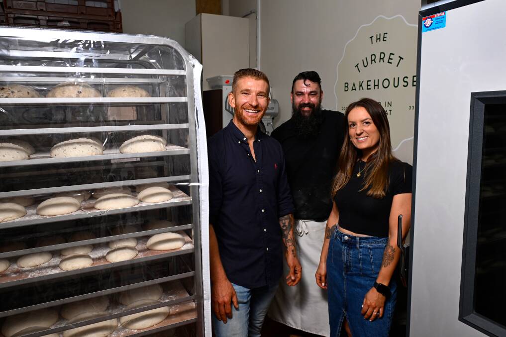 The Turret Cafe owners LeRoy Hand and Belinda Pilcher launch The Turret Bakehouse with head baker Darren Horsley. Picture by Adam Trafford
