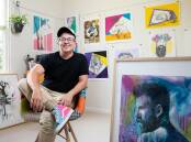 CREATING: Ballarat artist Marce King, who uses they/them pronouns, is preparing for an international exhibition. Picture: supplied. 