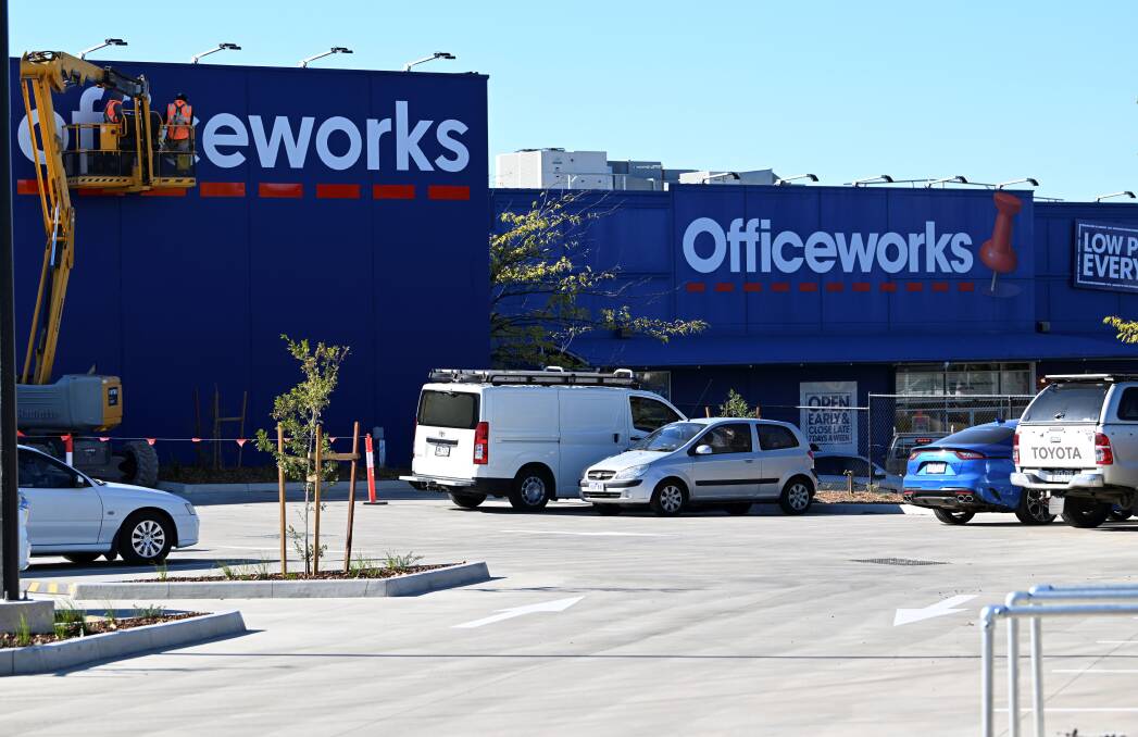 Old and new Officeworks buildings on Creswick Road. Picture by Lachlan Bence