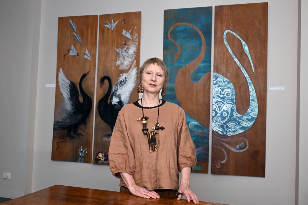 Linda Franklin at her new studio Gallery 10 in the Bridge Mall. Picture by Kate Healy