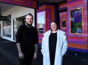 MUSIC: Matthew Healey and Sarah Barclay outside Upstairs Music's space on Sturt Street. Picture: Adam Trafford.
