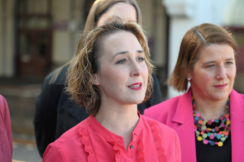 Public Transport minister Gabrielle Williams at Ballarat Train Station on November 9. Picture by Lachlan Bence
